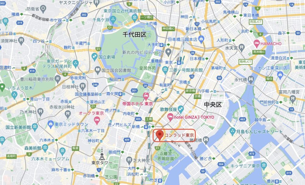 コンラッド東京ーマップ