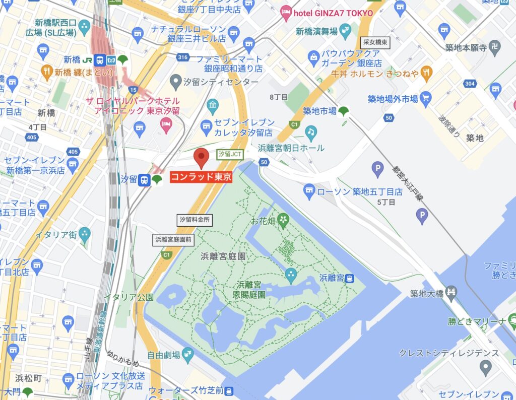 コンラッド東京ーマップ