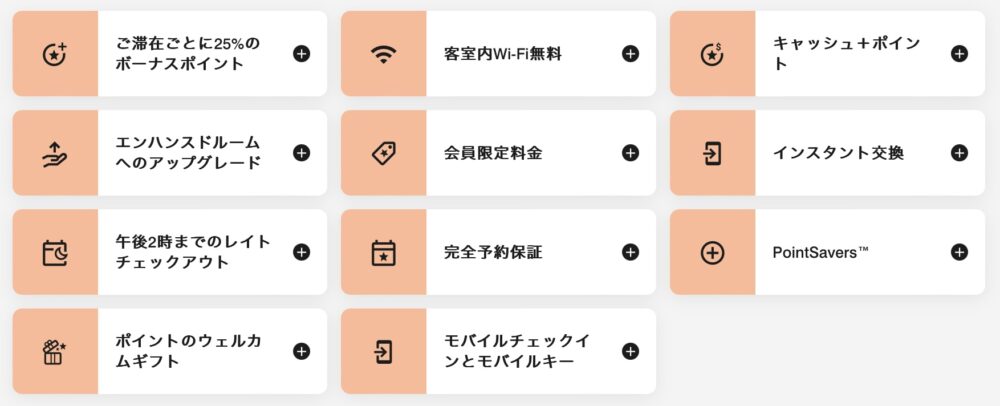 マリオットボンヴォイーゴールドエリートー特典
