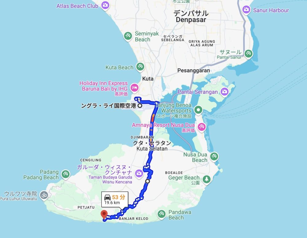 アリラーウルワツー場所