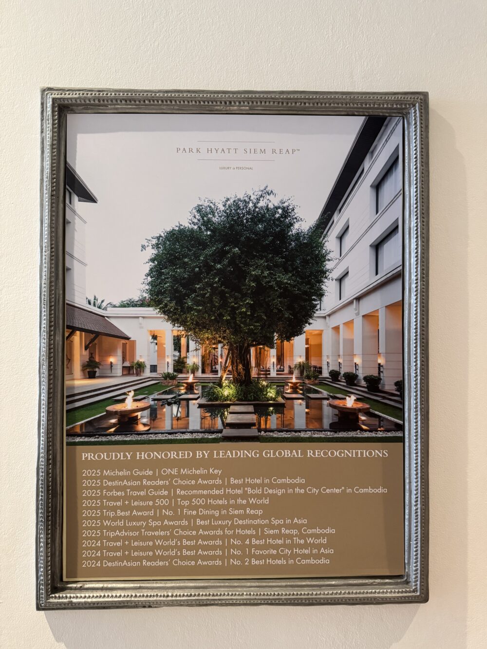 パークハイアットーシェムリアップー受賞歴